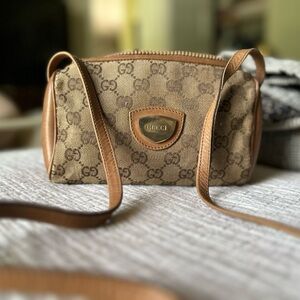 Gucci very Vintage Ophidia GG mini Brown Monogram Crossbody Bag